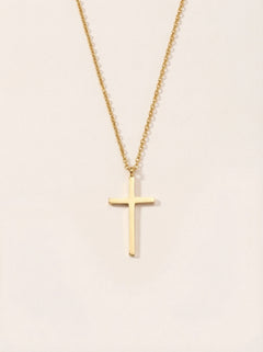Classic Cross Edelstahl Halskette