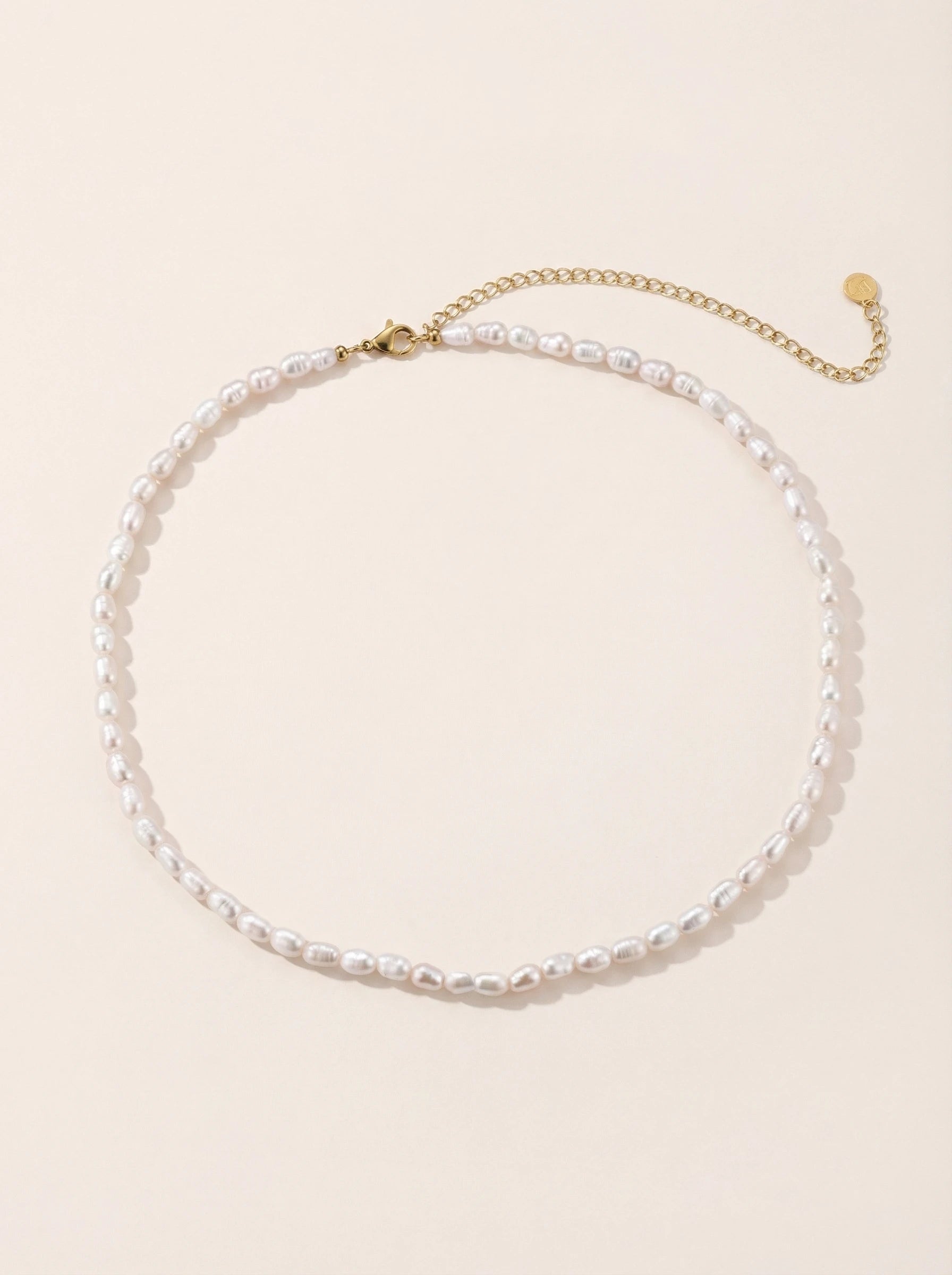 Simple Perlen Edelstahl Kette