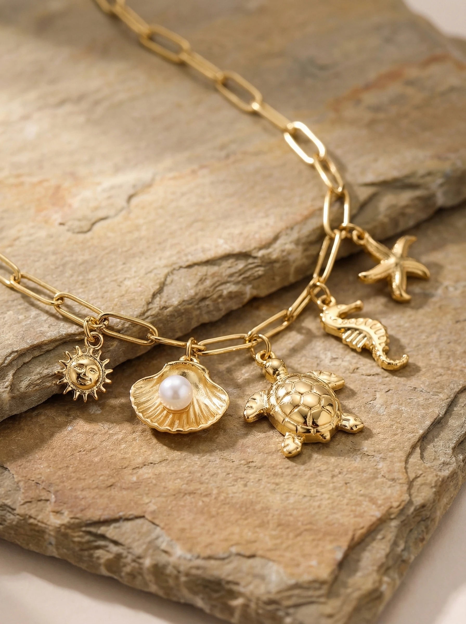 Ocean Love Pearl Edelstahl Halskette - Produktbild 2