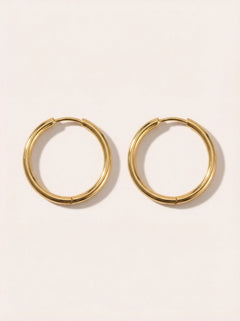 Fine Hoop Edelstahl Ohrringe