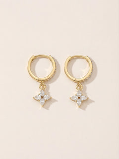 Shuriken Diamonds Edelstahl Ohrringe