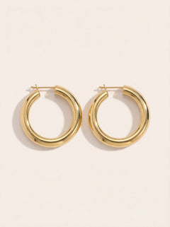 Simple Circle Edelstahl Ohrringe