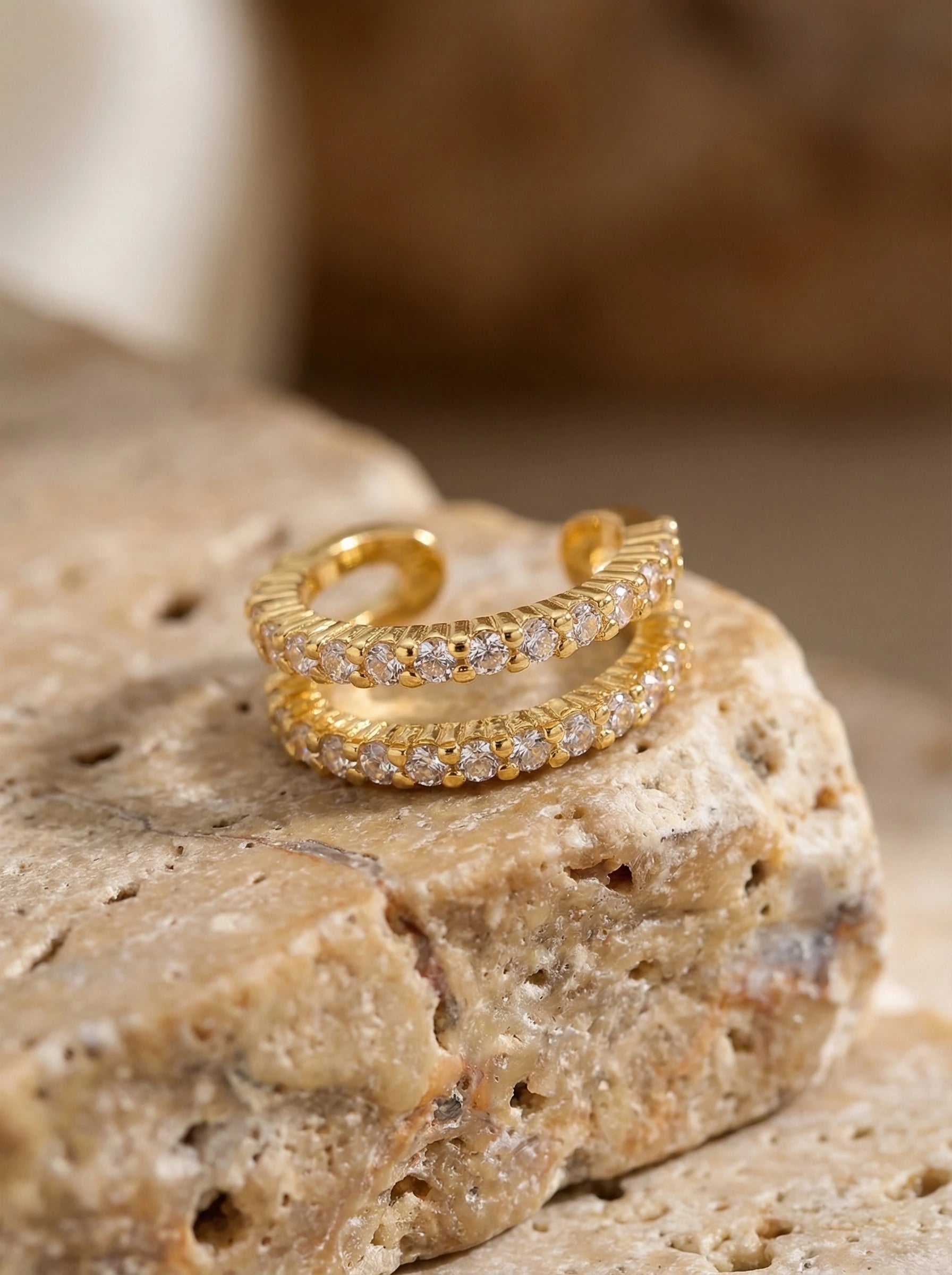 Fine Mini Diamonds Vergoldete Ear-Cuffs - Produktbild 2