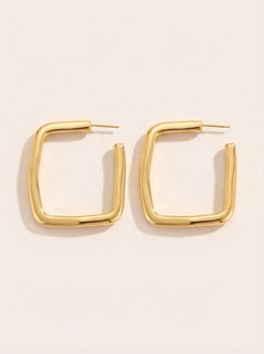 Cube Hoop Edelstahl Ohrringe