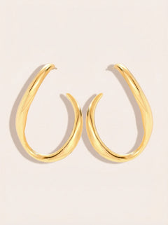 Egg Hoop Edelstahl Ohrringe