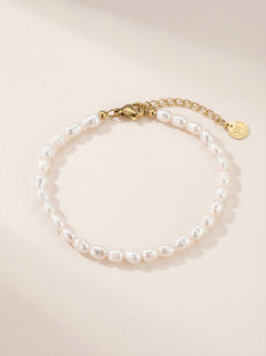 Simple Perlen Edelstahl Armband