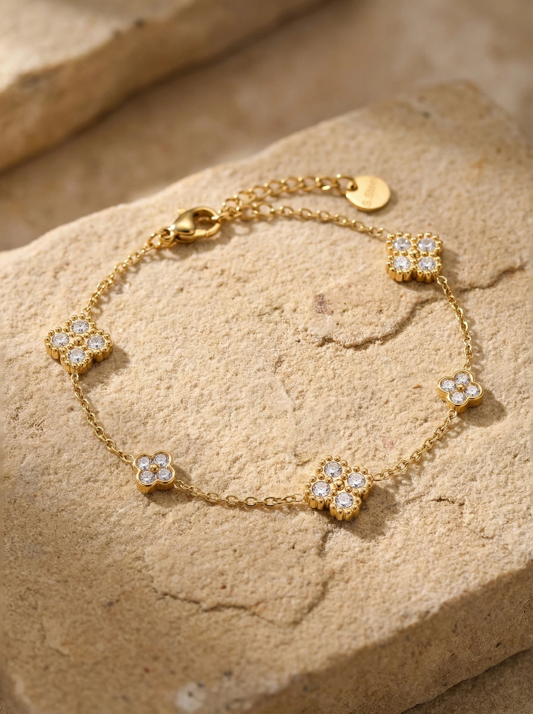 Nice Lucky Flower Edelstahl Armkette - Produktbild 2