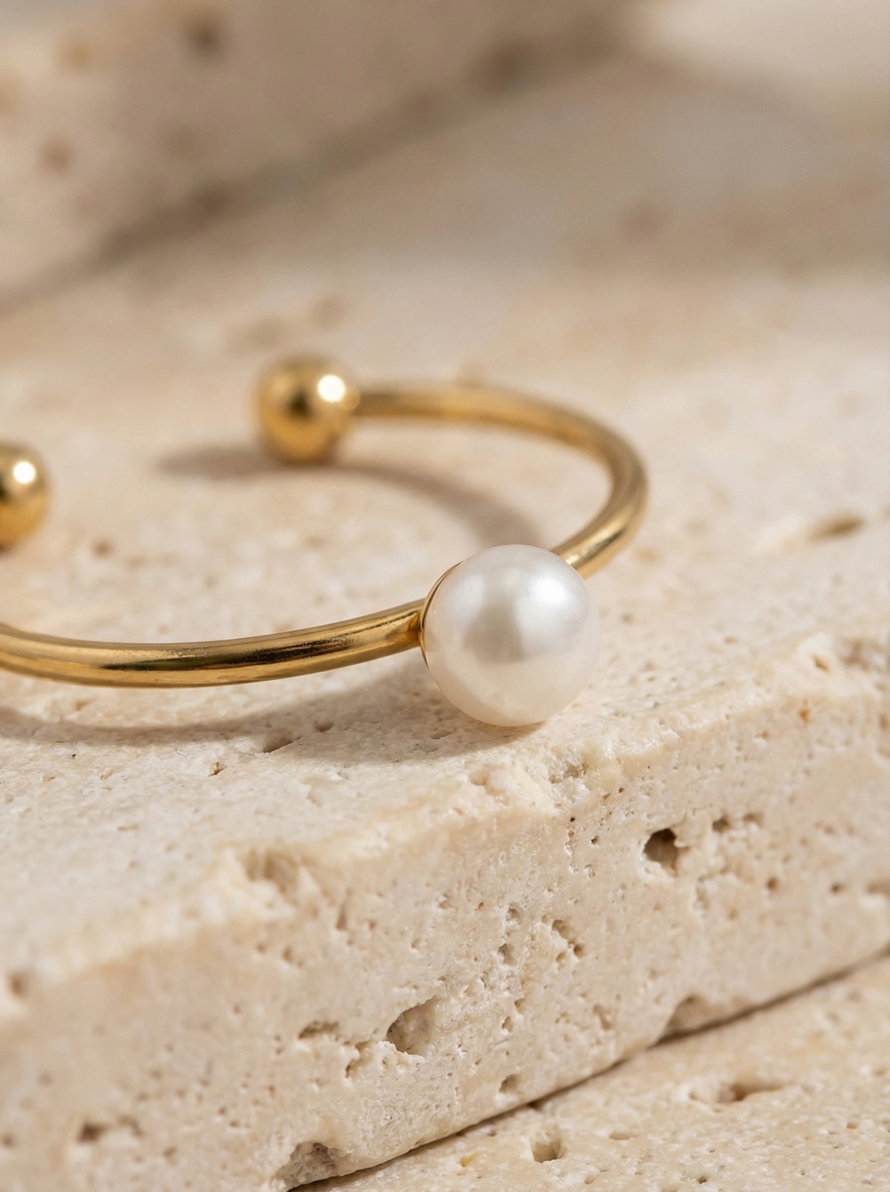 Single Pearl Edelstahl Ring - Produktbild 2