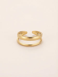 Simple Two Layered Edelstahl Ring