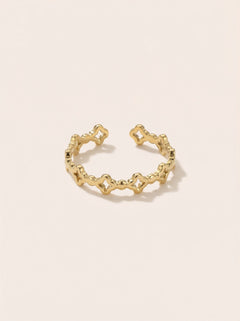 Field of Lucky Flower Edelstahl Ring