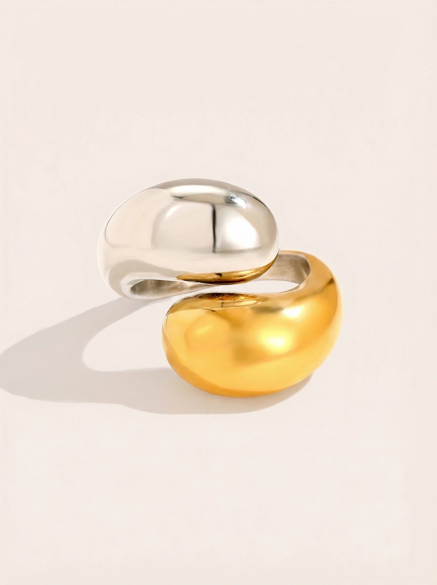 Two Drops Edelstahl Ring