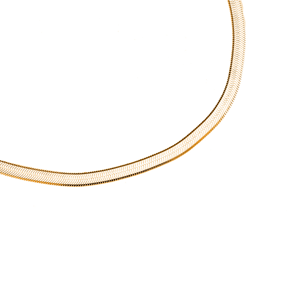 Wide Snake Skin Edelstahl Kette