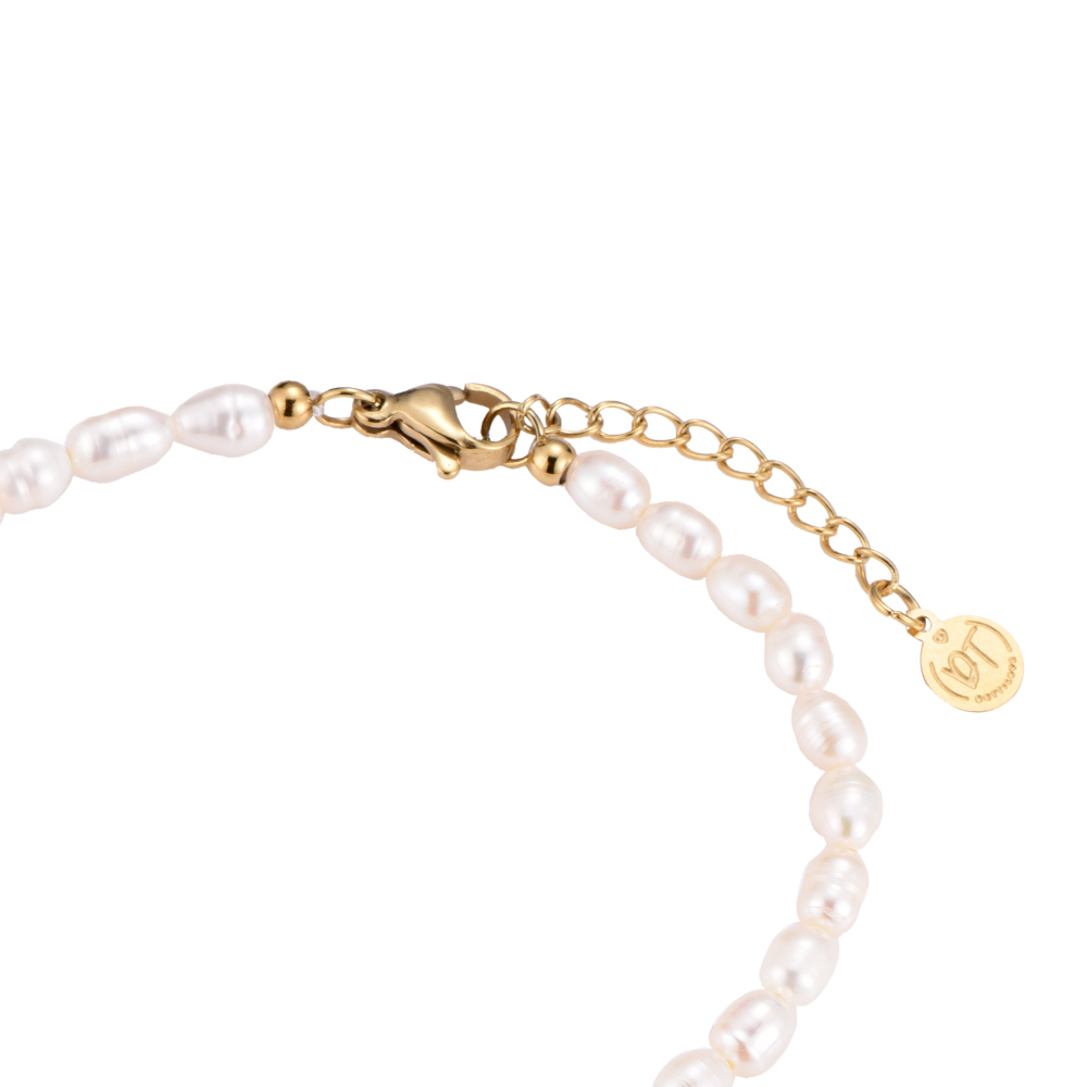 Simple Perlen Edelstahl Armband