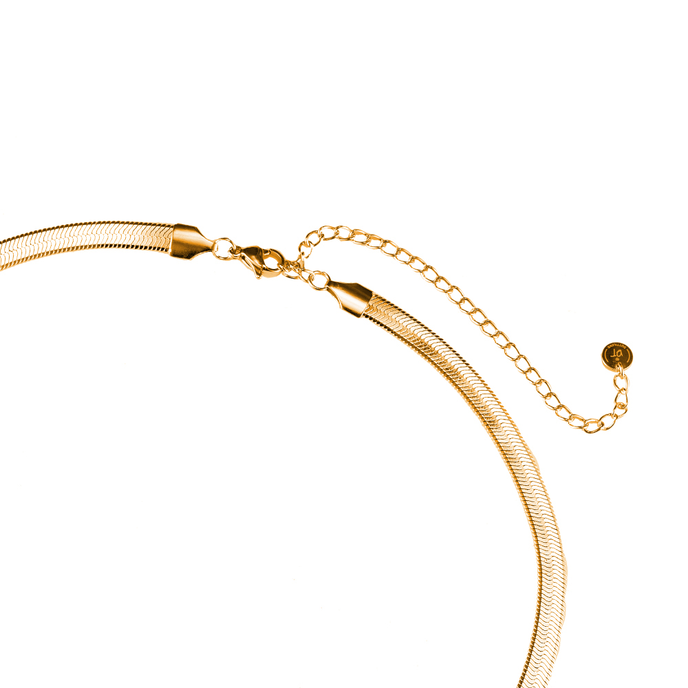 Wide Snake Skin Edelstahl Kette