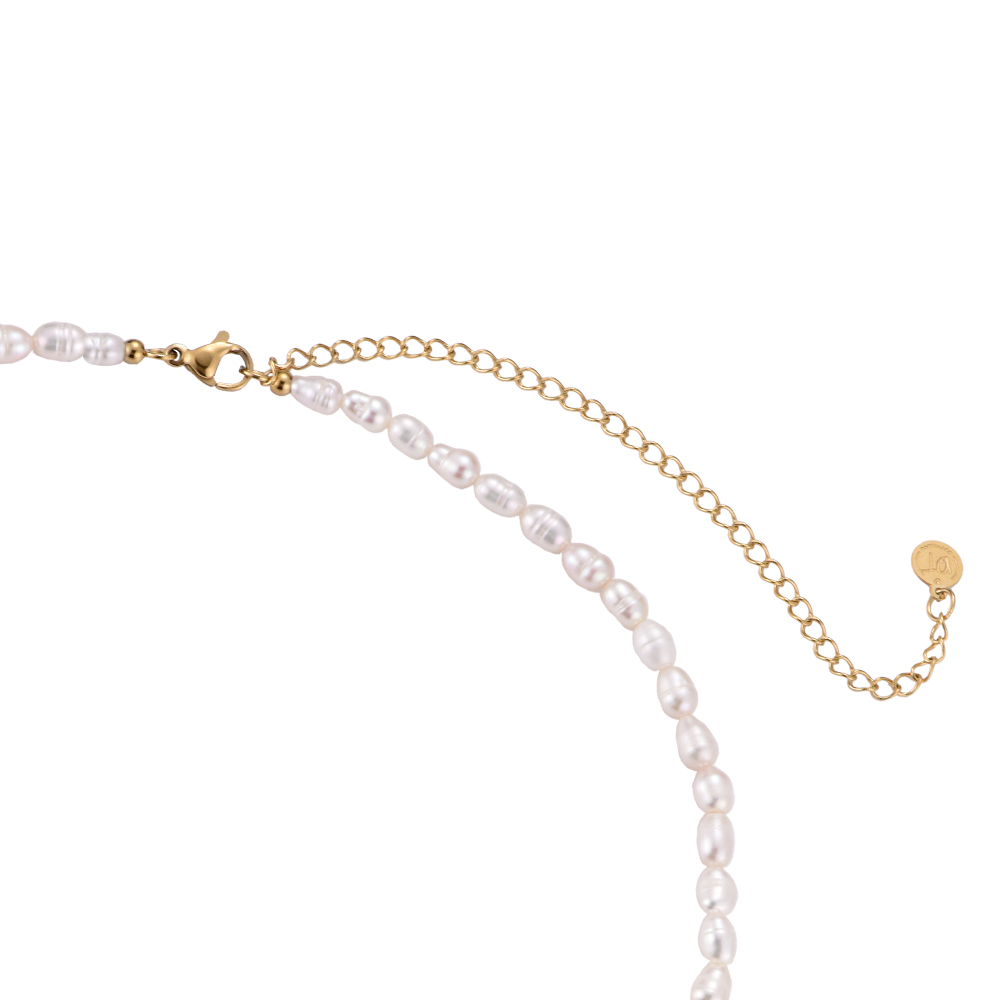Simple Perlen Edelstahl Kette