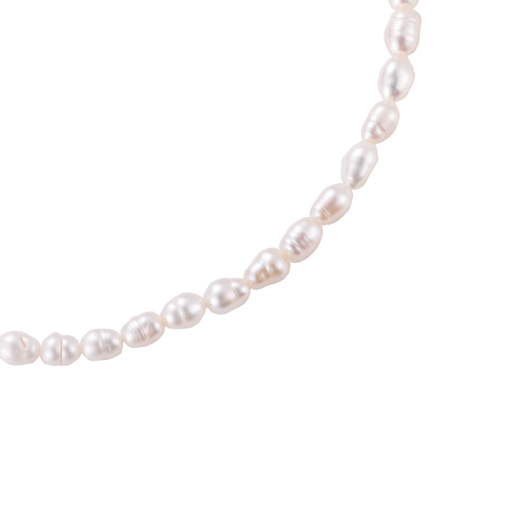 Simple Perlen Edelstahl Fußkette