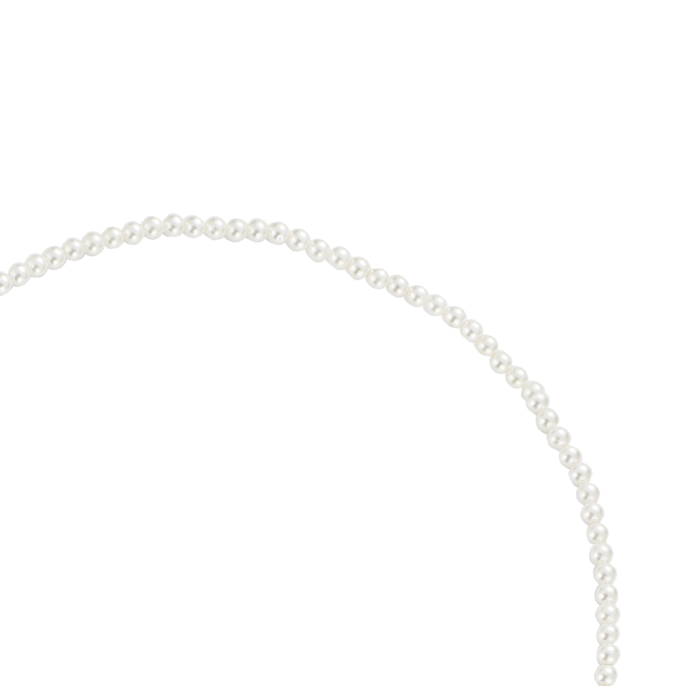 Line of Mini Pearls Edelstahl Halskette