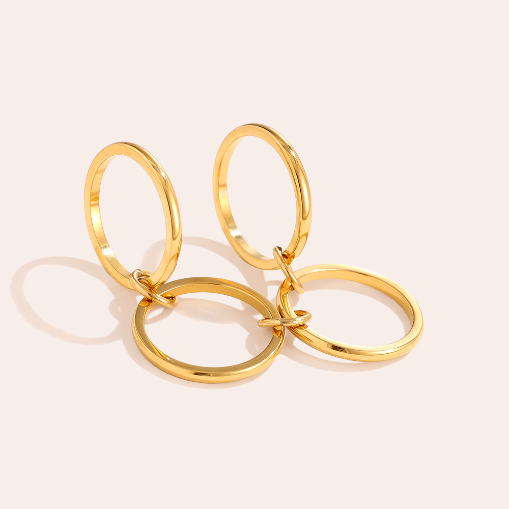 Simple Ring Set Edelstahl Ring