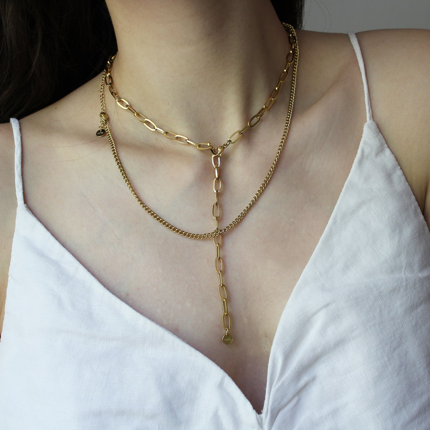 Simple Round Chain Edelstahl Kette