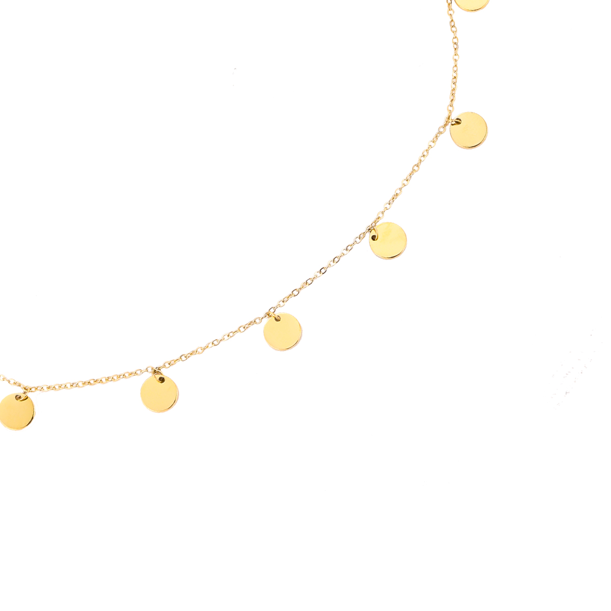 Plättchen Edelstahl Kette