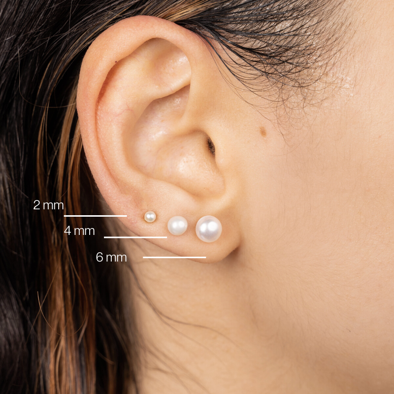 Simple Fresh Water Pearl Edelstahl Ohrringe