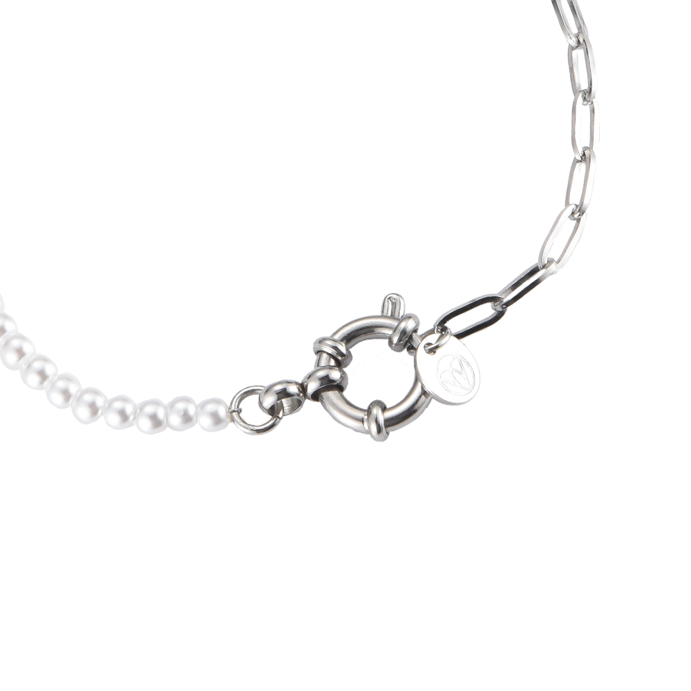 Artificial Pearls Edelstahl Armband