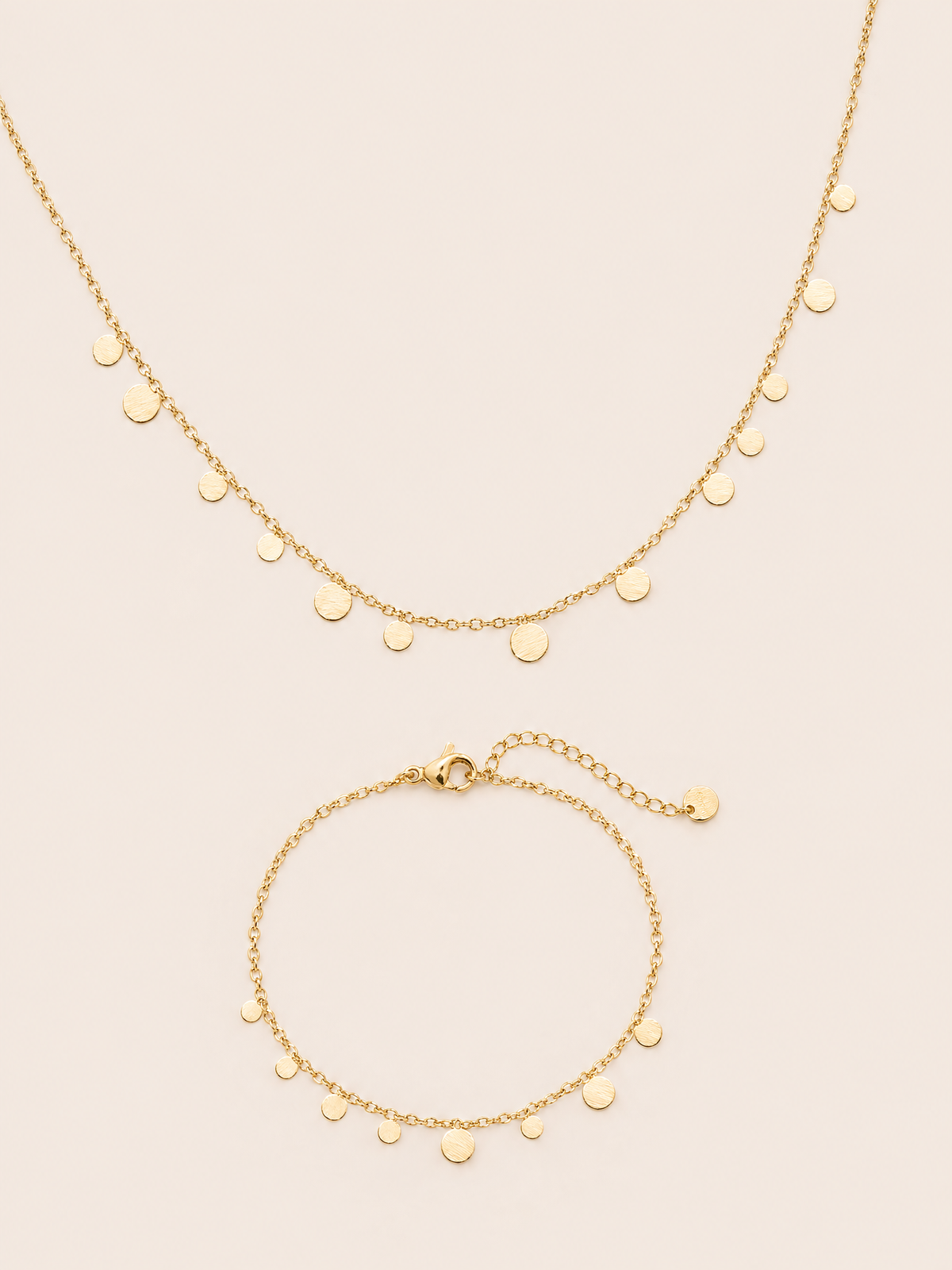 Punto – Schmuck-Set aus 2 Teilen – Gold – Setansicht 1