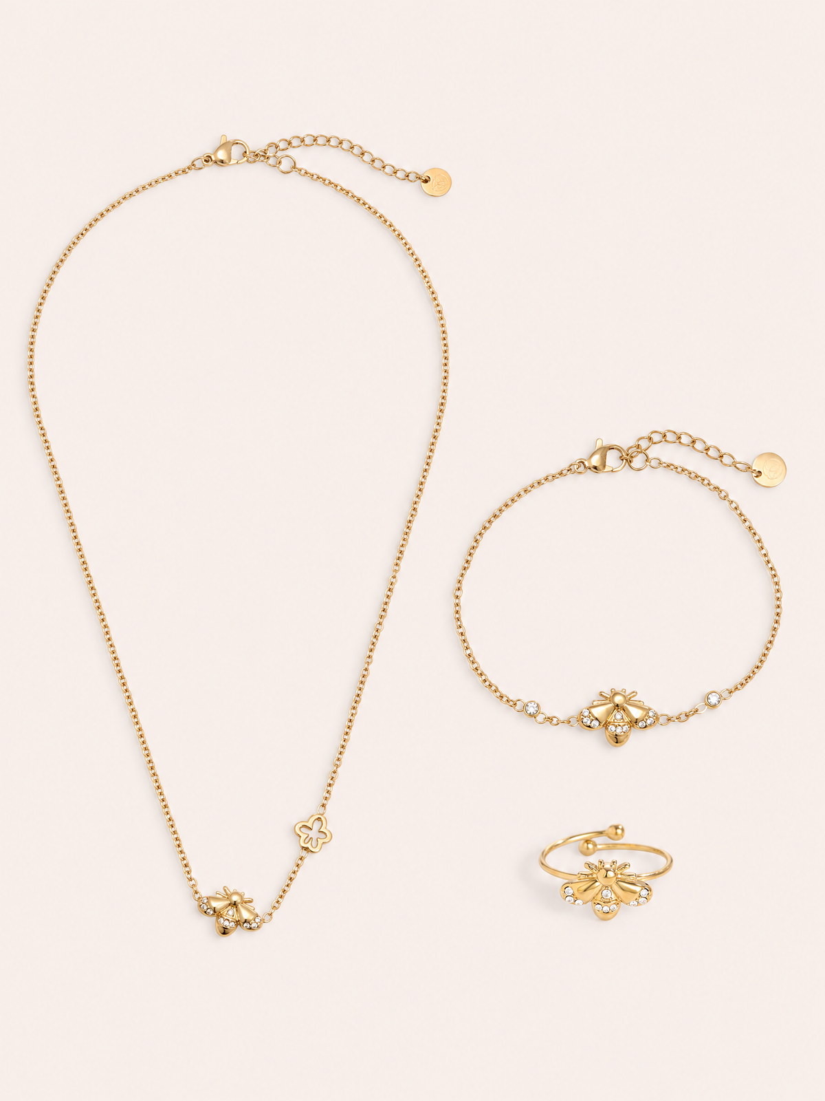 Miele – Schmuck-Set aus 3 Teilen – Gold – Setansicht 1