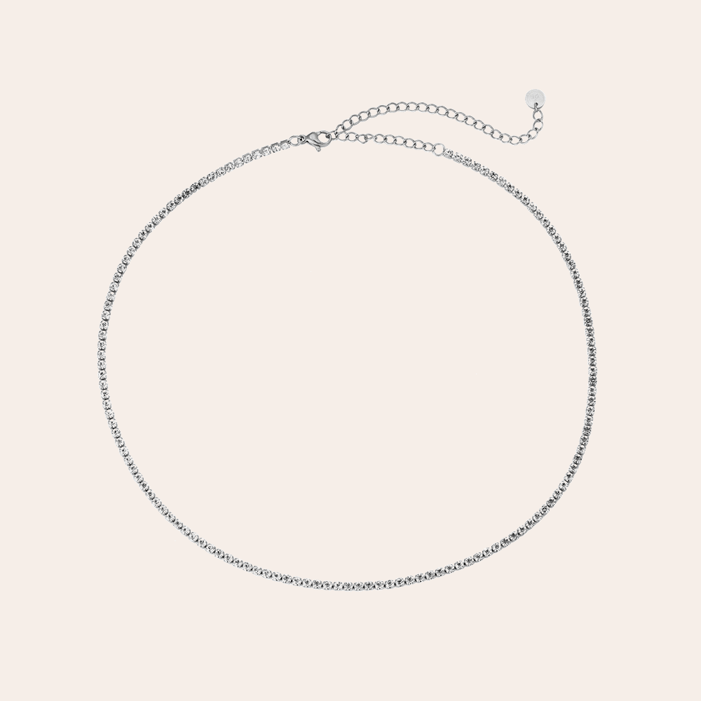 Fine Tennis Edelstahl Kette