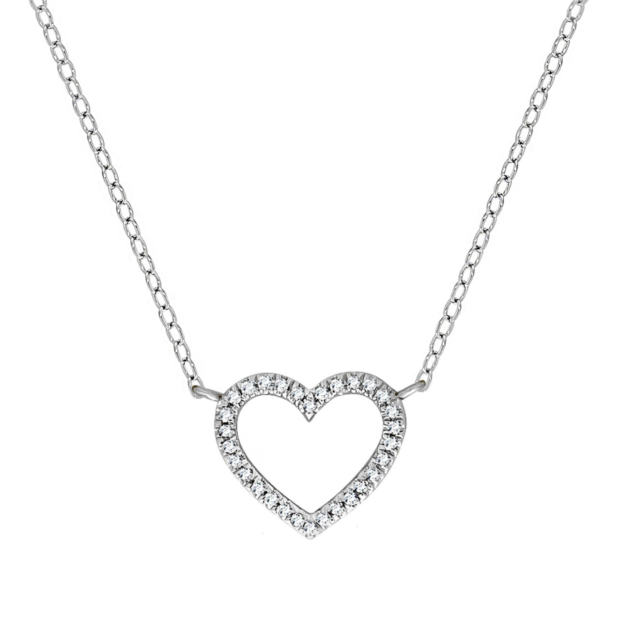 Collier Ankerkette weiß 0,055ct Diamant