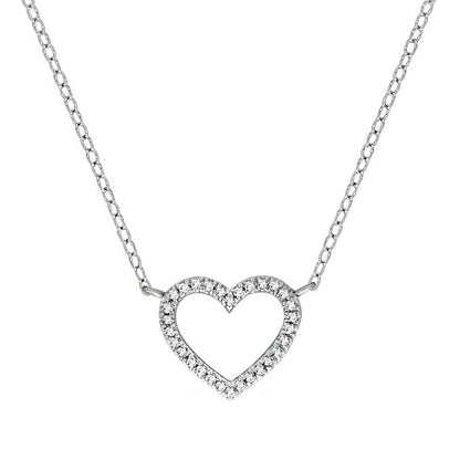 Collier Ankerkette weiß 0,055ct Diamant