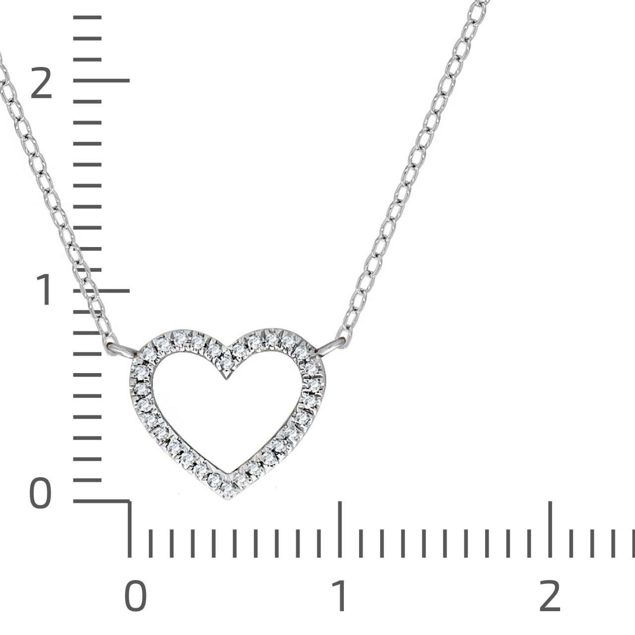 Collier Ankerkette weiß 0,055ct Diamant