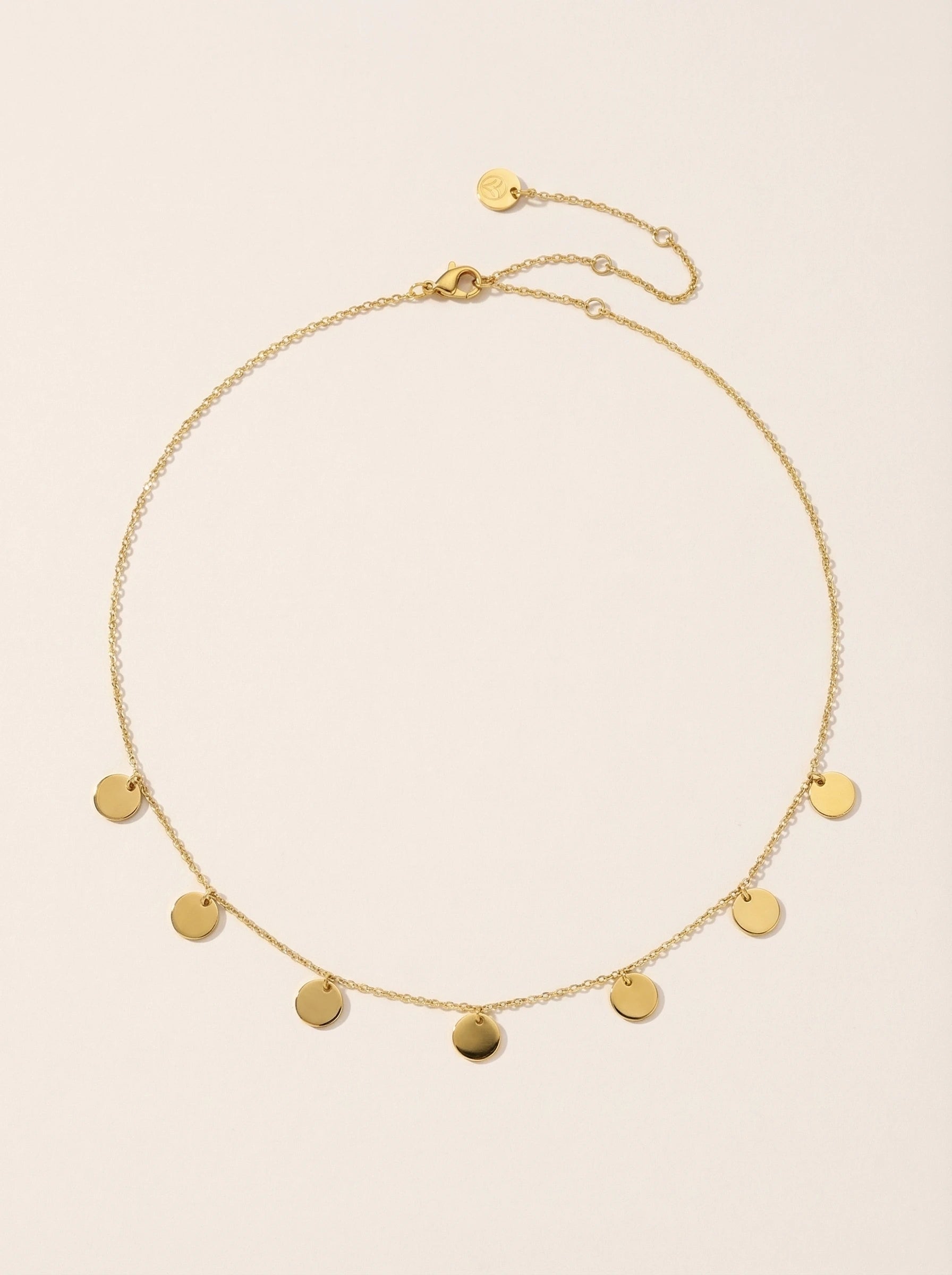 Stufbare Plättchen Edelstahl Kette