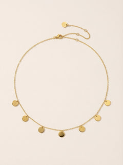 Stufbare Plättchen Edelstahl Kette