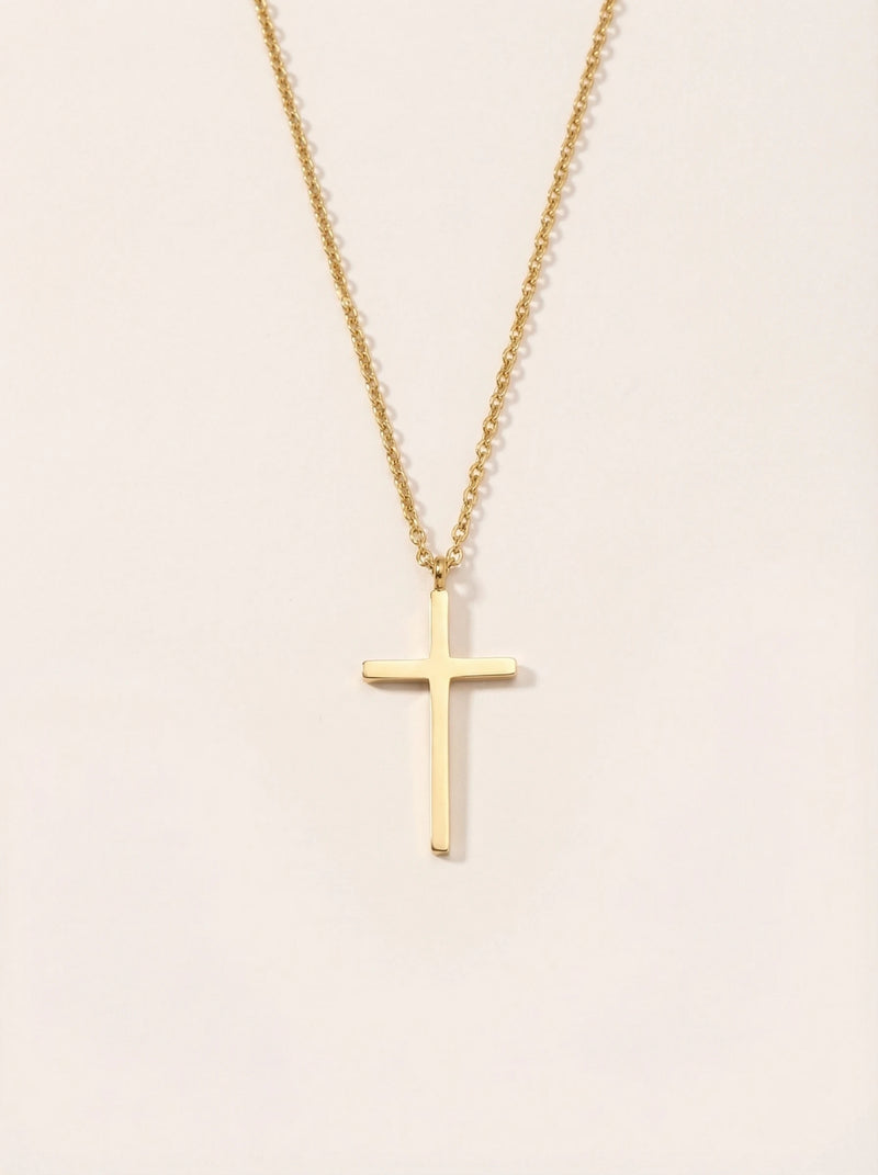 Classic Cross Edelstahl Halskette