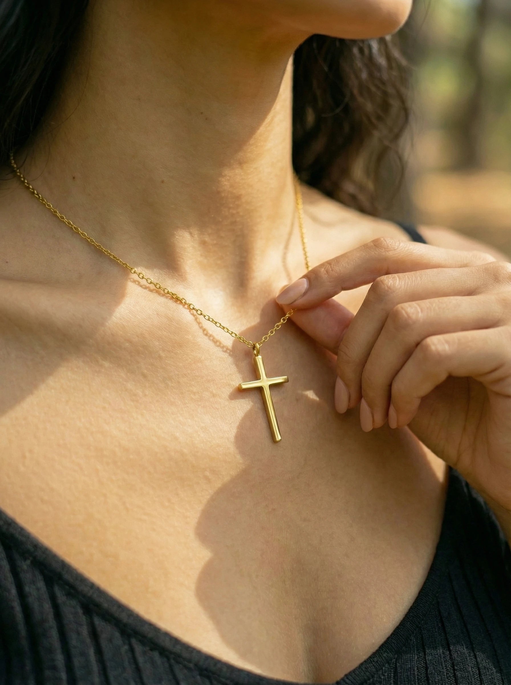 Classic Cross Edelstahl Halskette - Produktbild 5