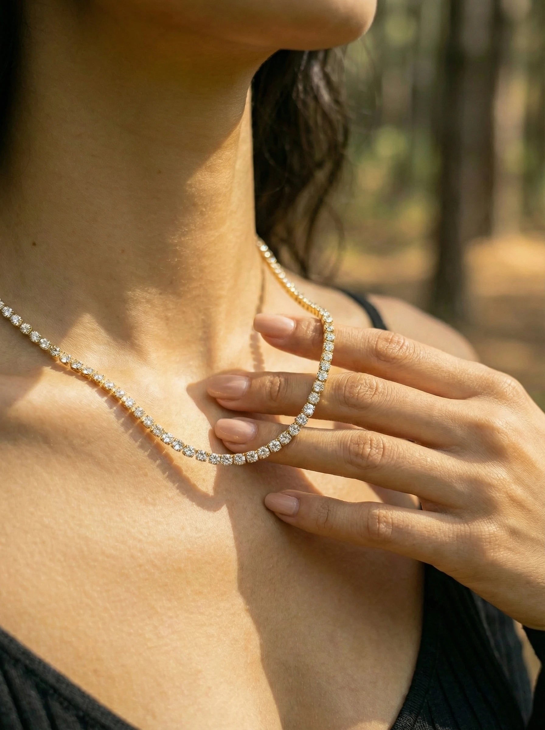 Fine Tennis Edelstahl Kette - Produktbild 5