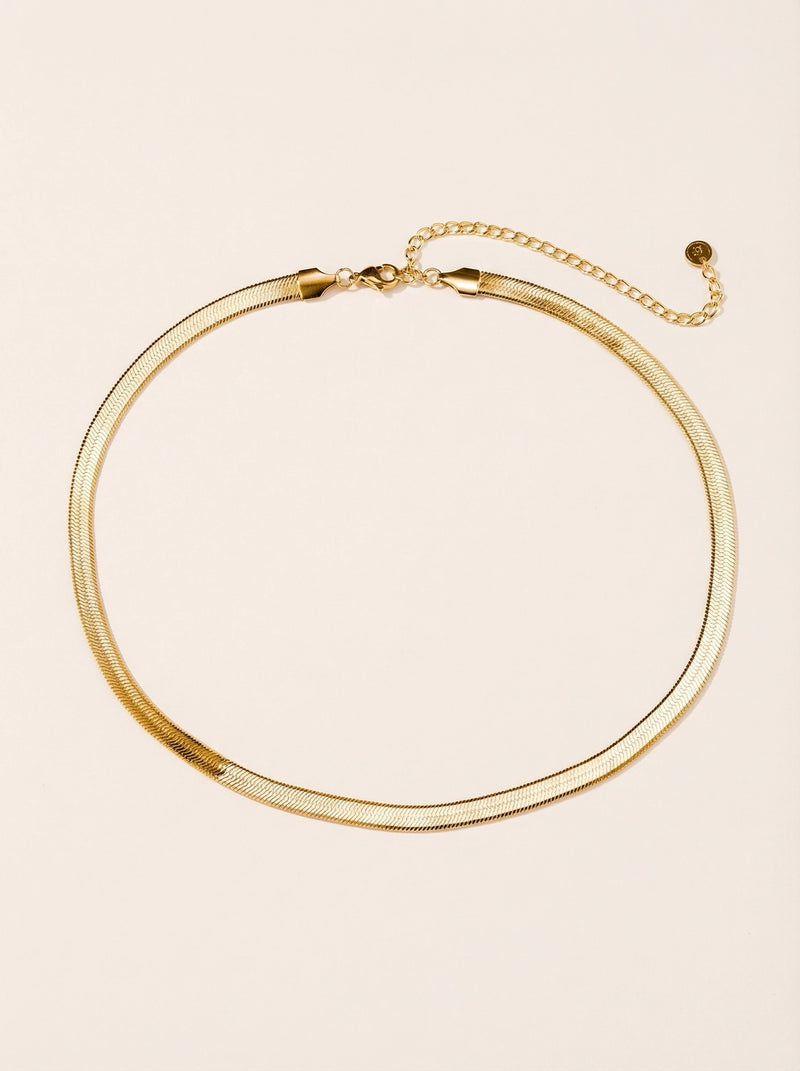 Wide Snake Skin Edelstahl Kette