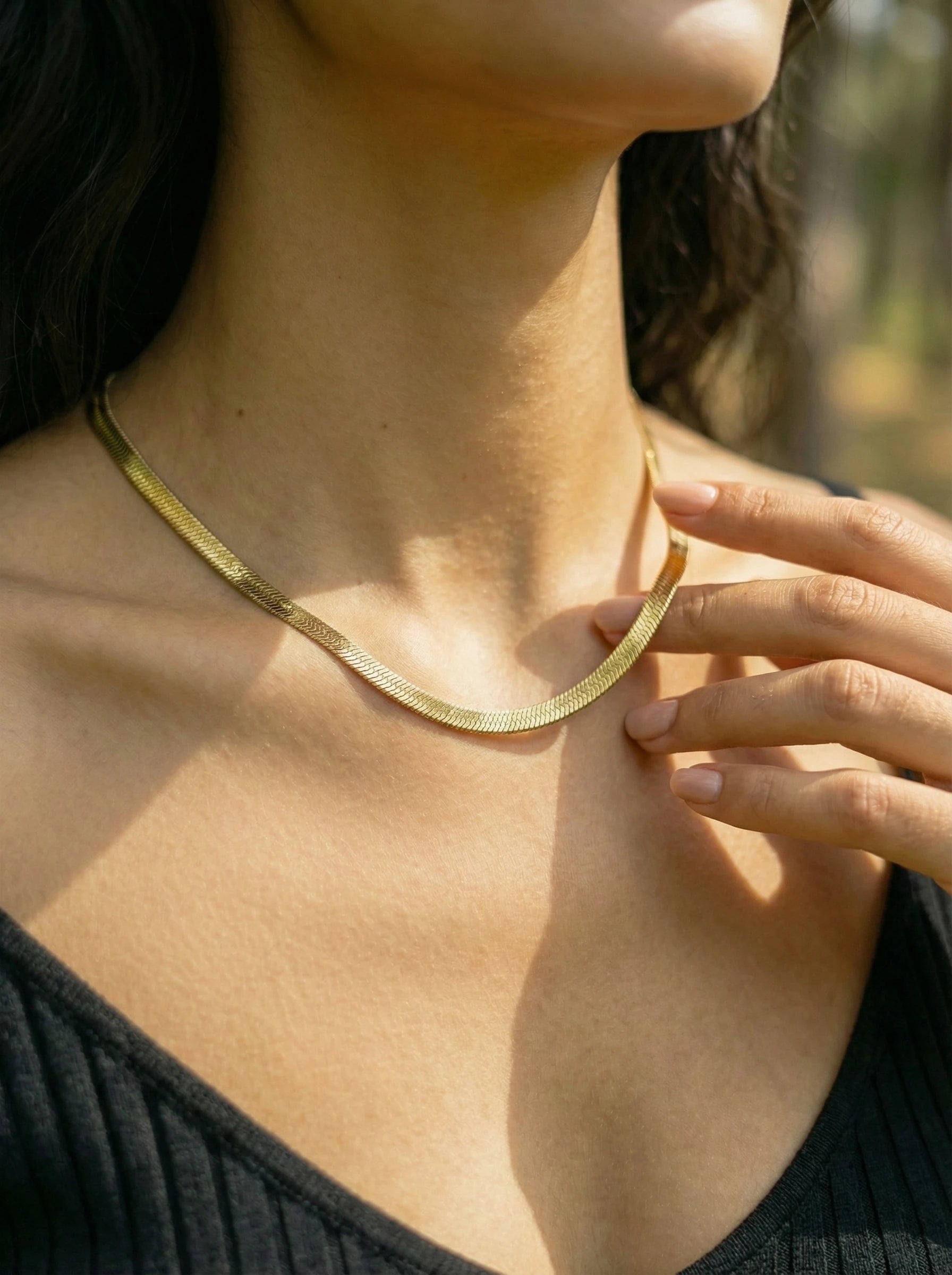 Wide Snake Skin Edelstahl Kette - Produktbild 5
