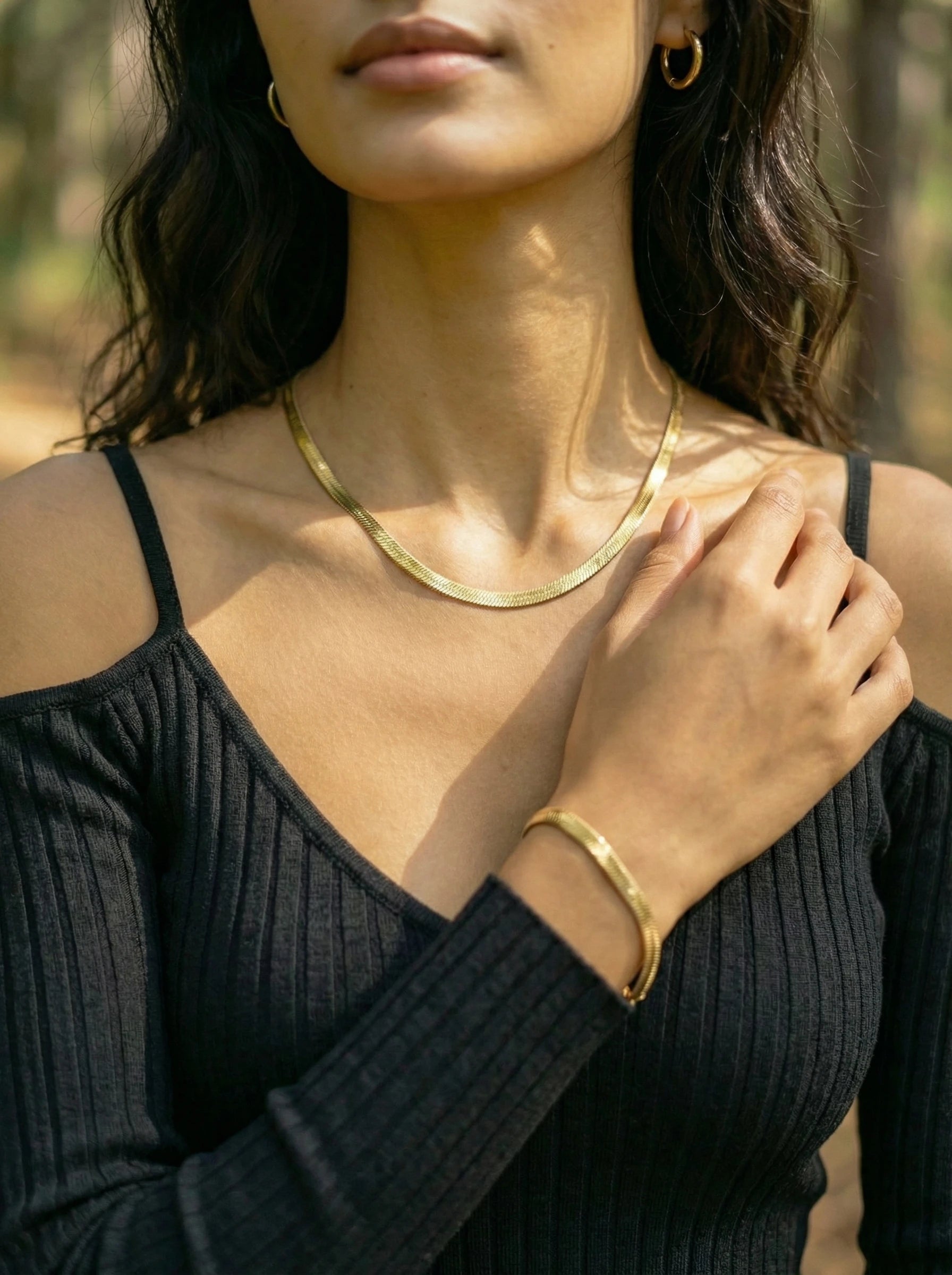 Wide Snake Skin Edelstahl Kette - Produktbild 7