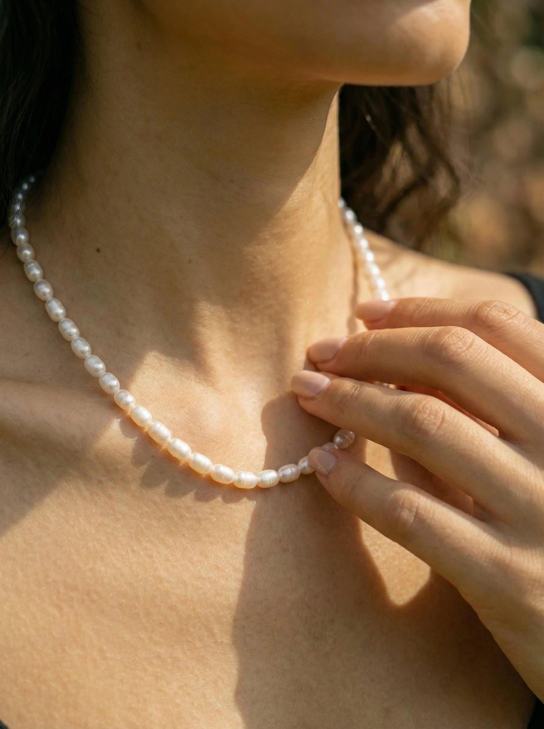 Simple Perlen Edelstahl Kette - Produktbild 5