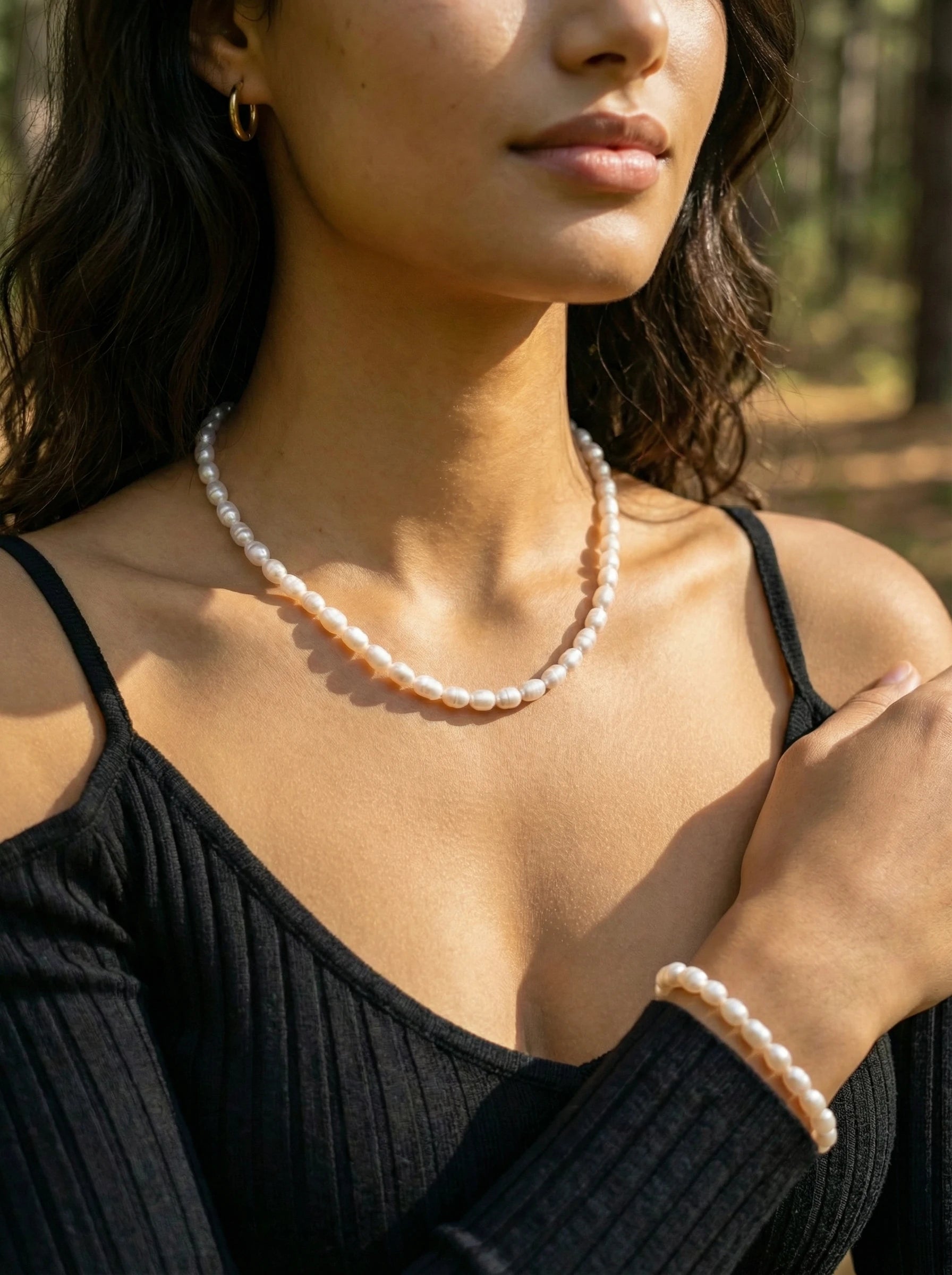 Simple Perlen Edelstahl Kette - Produktbild 7