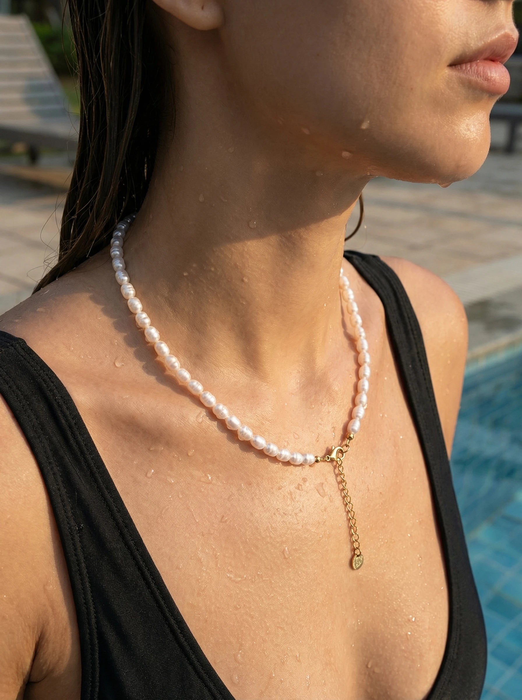 Simple Perlen Edelstahl Kette - Produktbild 8