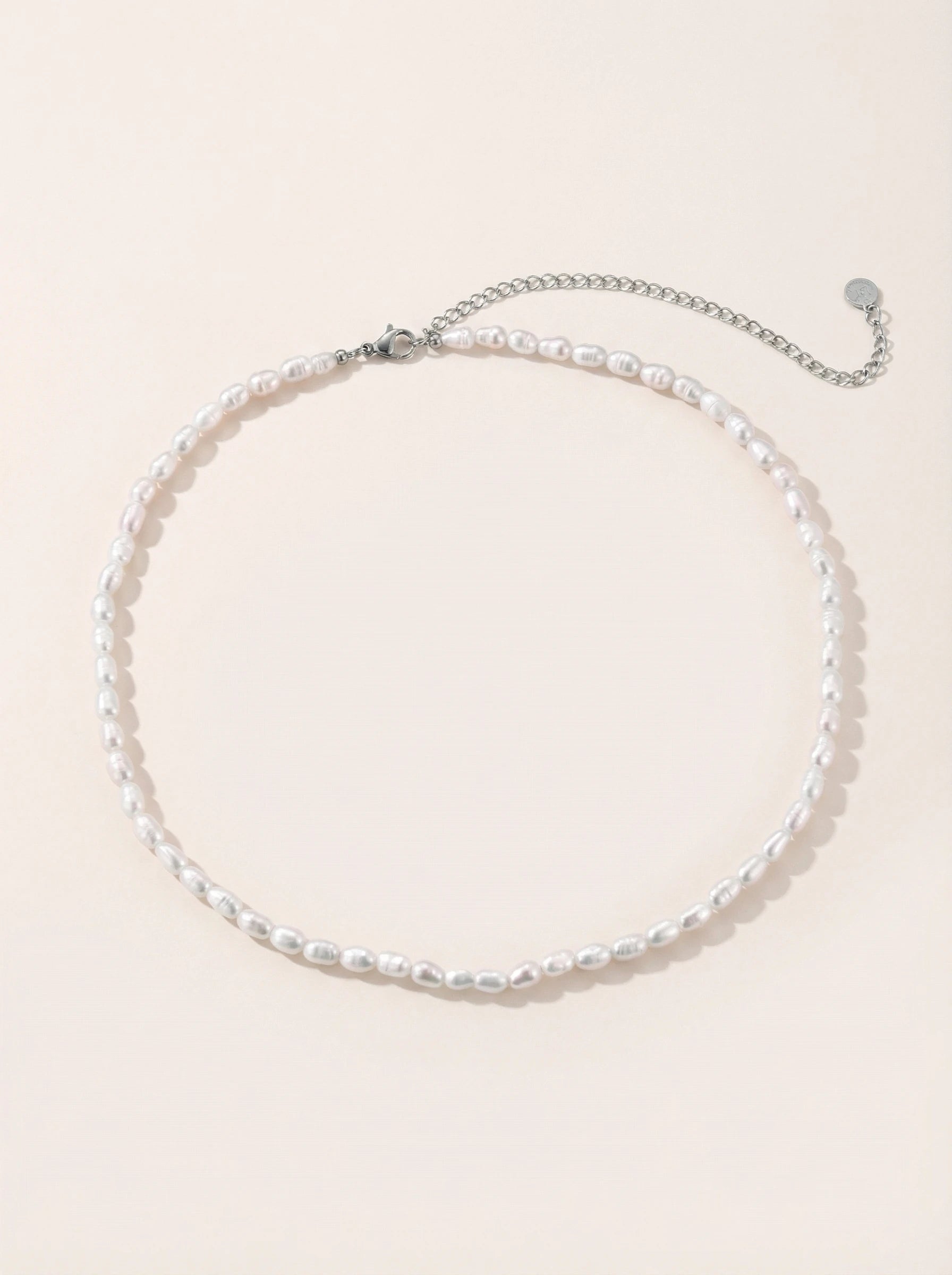 Simple Perlen Edelstahl Kette - Produktbild 9
