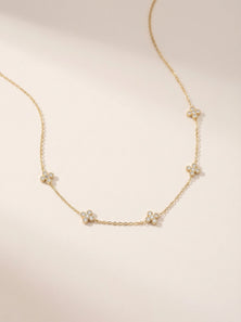 Tiny Lucky Flower Edelstahl Kette