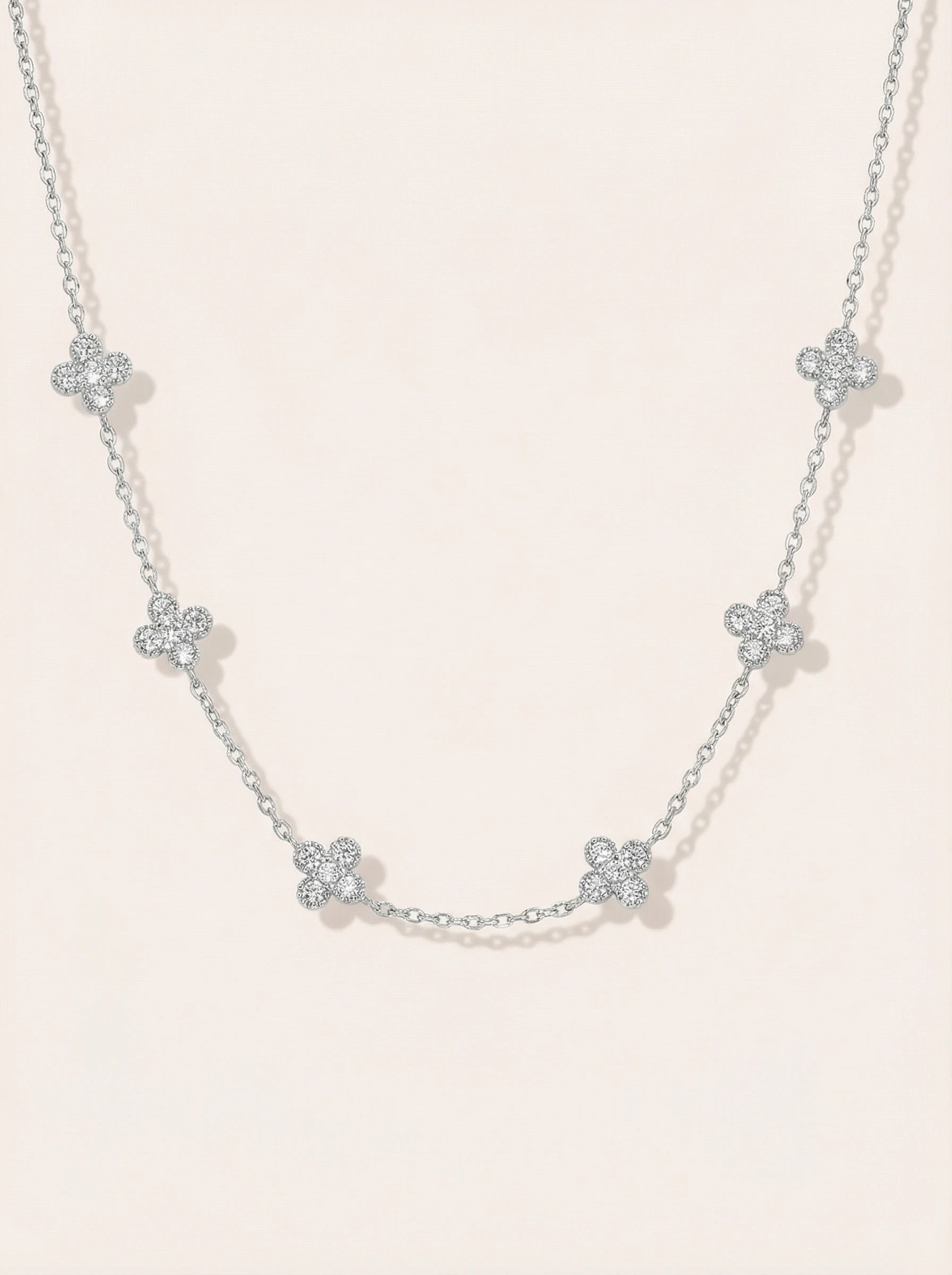 Tiny Lucky Flower Edelstahl Kette - Produktbild 9