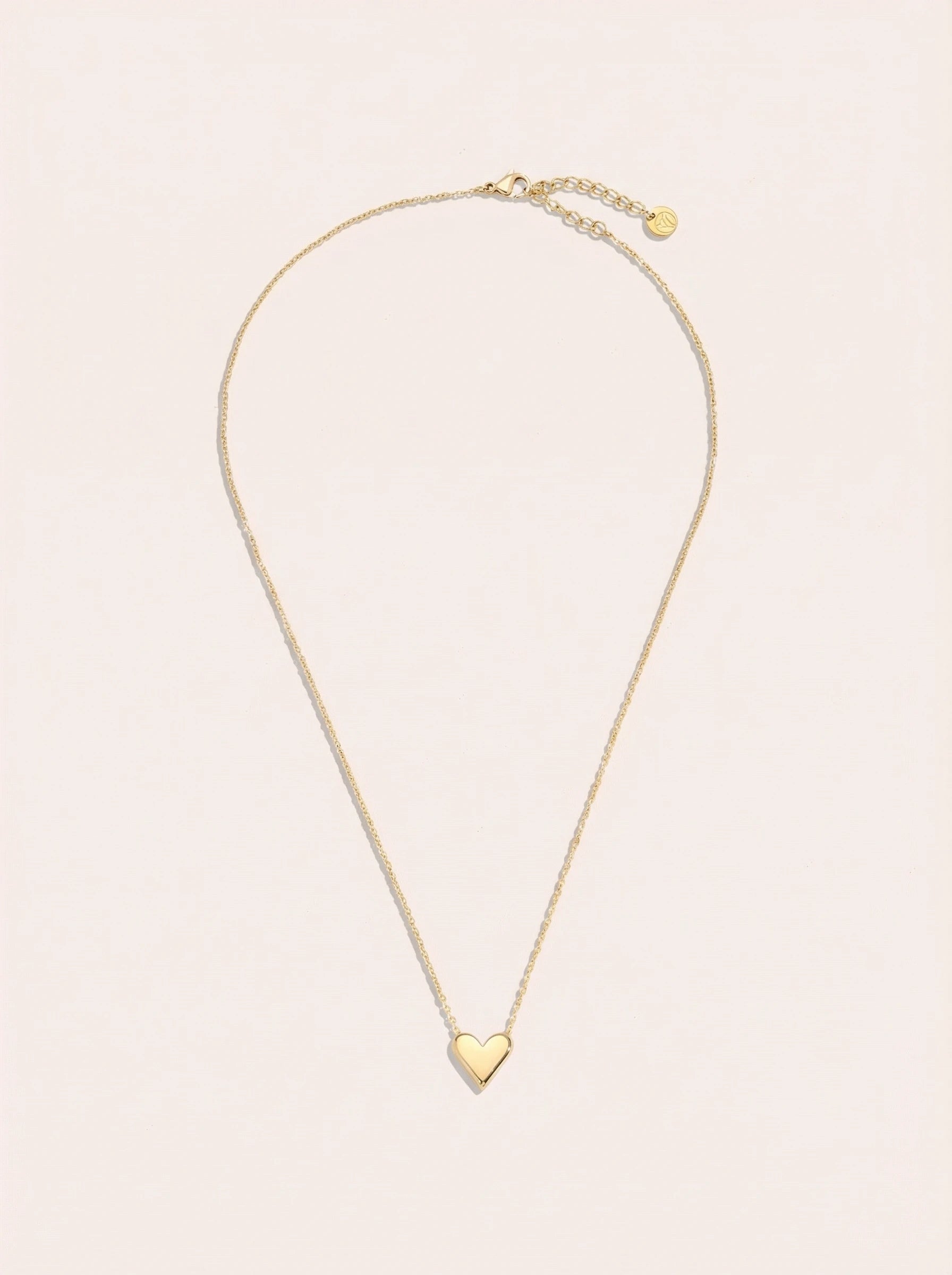 Simple Heart In Thin Chain Edelstahl Halskette