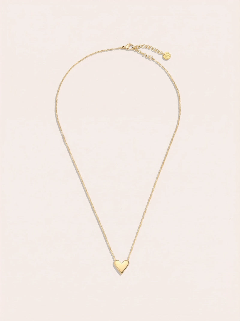 Simple Heart In Thin Chain Edelstahl Halskette