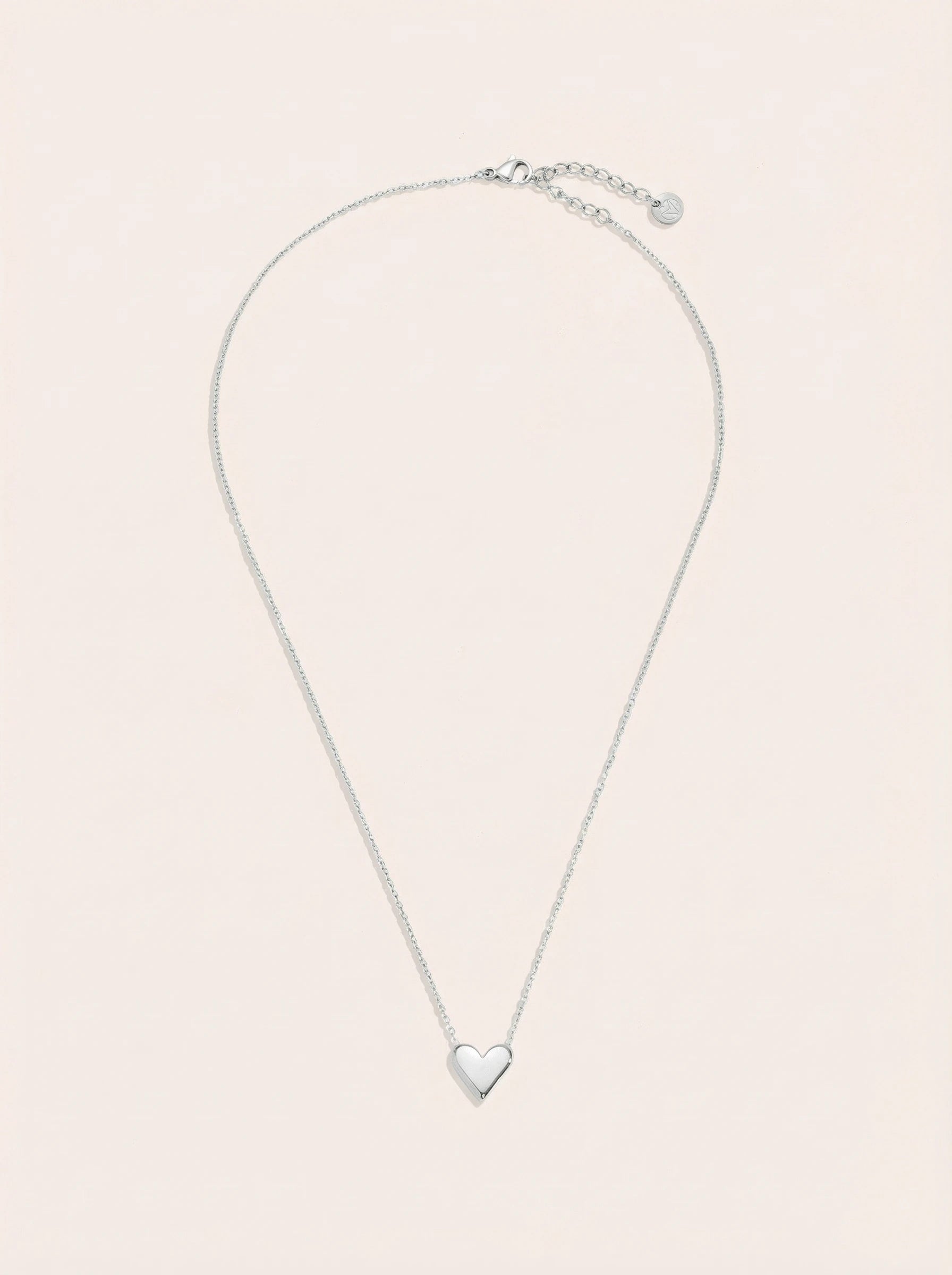 Simple Heart In Thin Chain Edelstahl Halskette - Produktbild 9