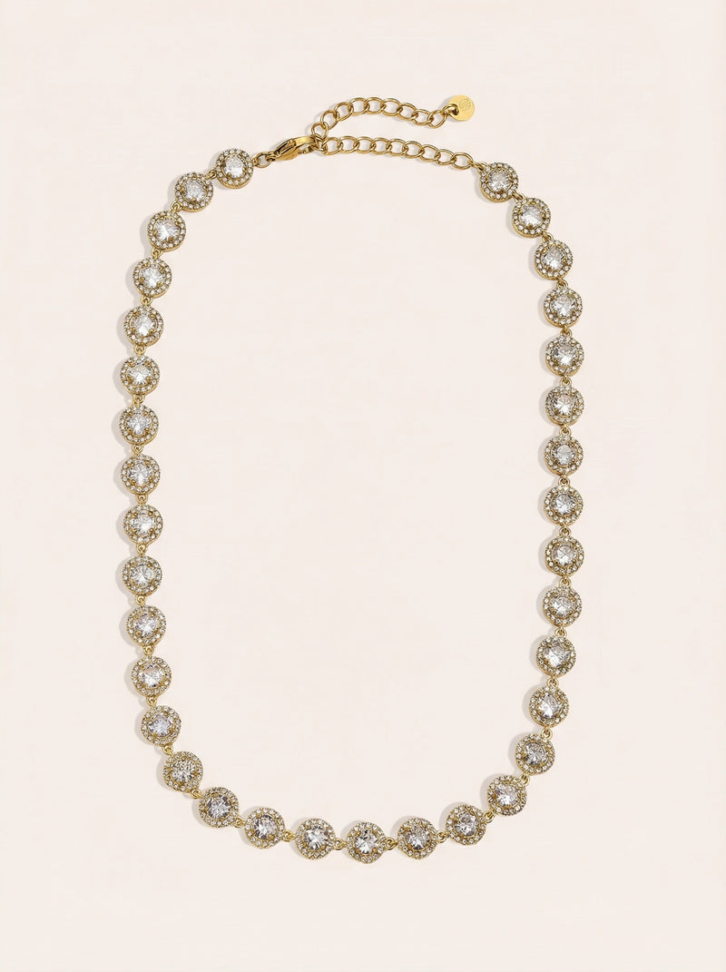 Perfect Diamond Dots Chain Edelstahl Halskette
